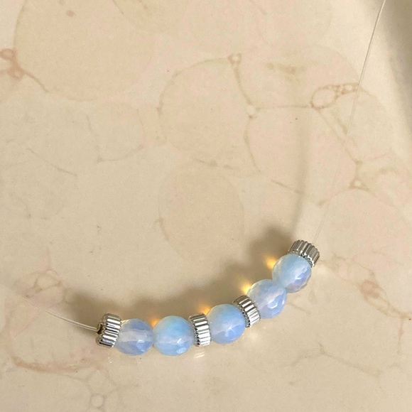 Opalite Crystal Illusion Necklace - Picture 2 of 4
